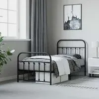 Carmel Single Bed Frame - Black, Steel