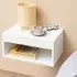 Carmel Wall Hung Bedside Cabinet with Drawer - White, Wood