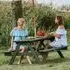 Carnation 6-Seater Picnic Table with Bench - Dark Grey
