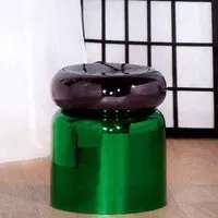 Carnation Round Iron Side Table - Green alternate view