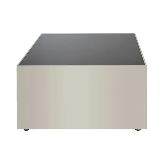 Carolex Square Coffee Table - Black, Tempered Glass