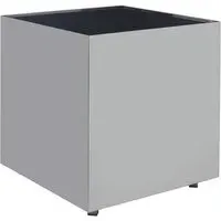 Carolex Square Side Table - Black, Tempered Glass