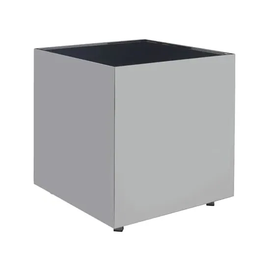 Carolex Square Side Table - Black, Tempered Glass image