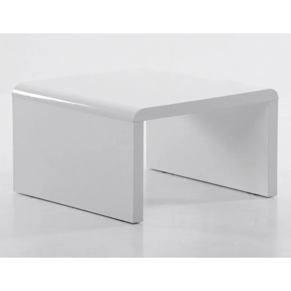Carolie Lamp Table - White, High Gloss