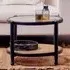 Carolina Clear Glass Coffee Table - Black, Elm Wood