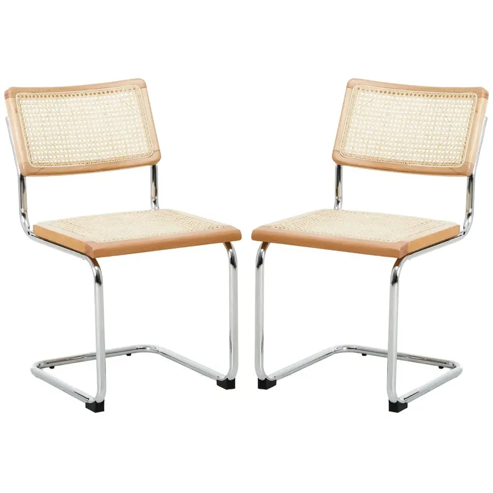 Carolina Oak Wooden Dining Chair In Pair - Grey Wash, Elm Wood image