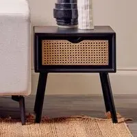 Carolina Side Table with Drawer - Black, Oak