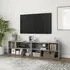 Carolus Extendable TV Stand with Shelves - Concrete Effect