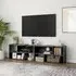Carolus TV Stand with Shelves - Grey, High Gloss