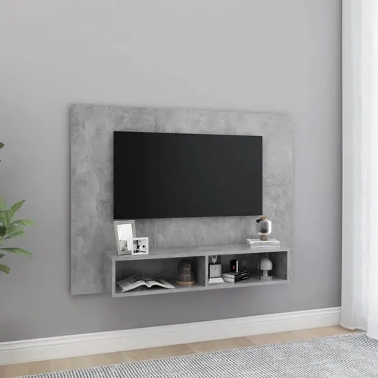 Caron Wall Entertainment Unit - Concrete Effect image