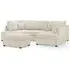 Caronia U-Shaped Corner Sofa - Beige, Boucle Fabric
