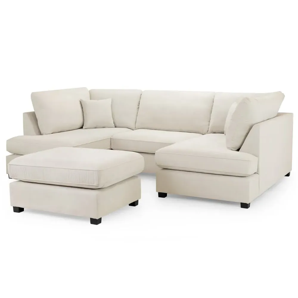 Caronia U-Shaped Corner Sofa - Beige, Fabric image