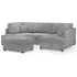 Caronia U-Shaped Corner Sofa - Grey, Boucle Fabric