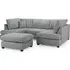 Caronia U-Shaped Corner Sofa - Grey, Fabric