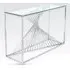 Carpi Clear Glass Console Table with Chrome Frame