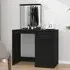 Carpi Dressing Table with Mirror - Black, Engineered Wood