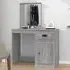 Carpi Dressing Table with Mirror - Grey, Engineered Wood