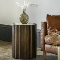 Carpi Round Side Table - Dark, Mango Wood