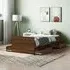 Carpi Single Bed with 4 Drawers - Brown Oak