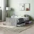 Carpi Single Bed with 4 Drawers - Concrete Effect