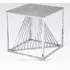 Carpi Sintered Stone End Table with Chrome Frame - Grey
