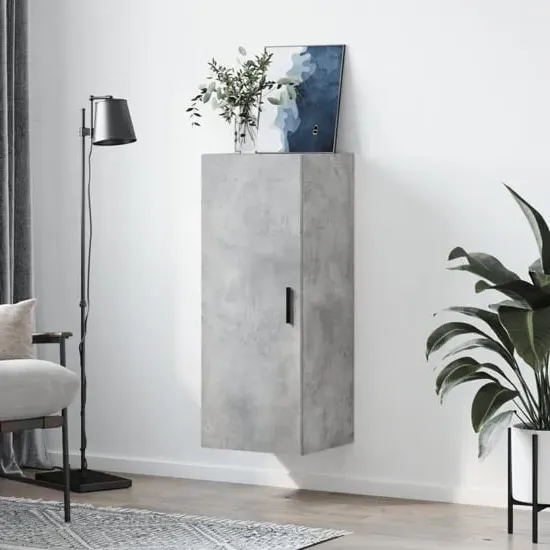 Carrara Wall Mounted Storage Cabinet - Concrete Effect image