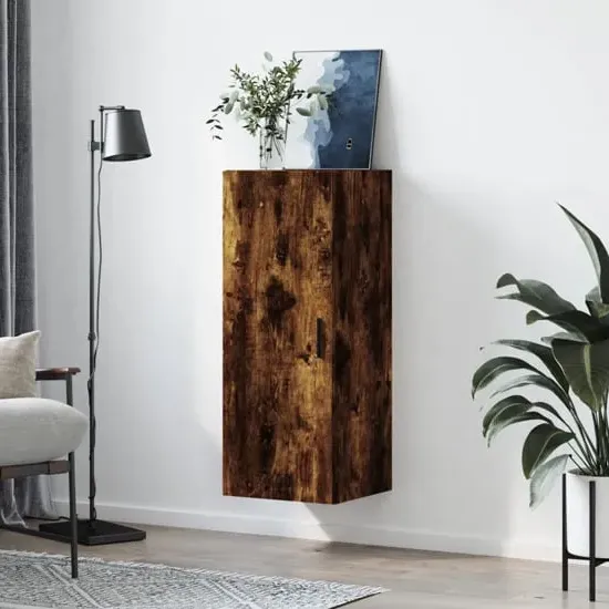 Carrara Wall Mounted Storage Cabinet - Smoked Oak