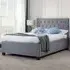 Carrboro King Size Ottoman Storage Bed - Grey, Fabric