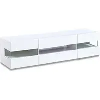 Carrboro TV Stand with LED - White