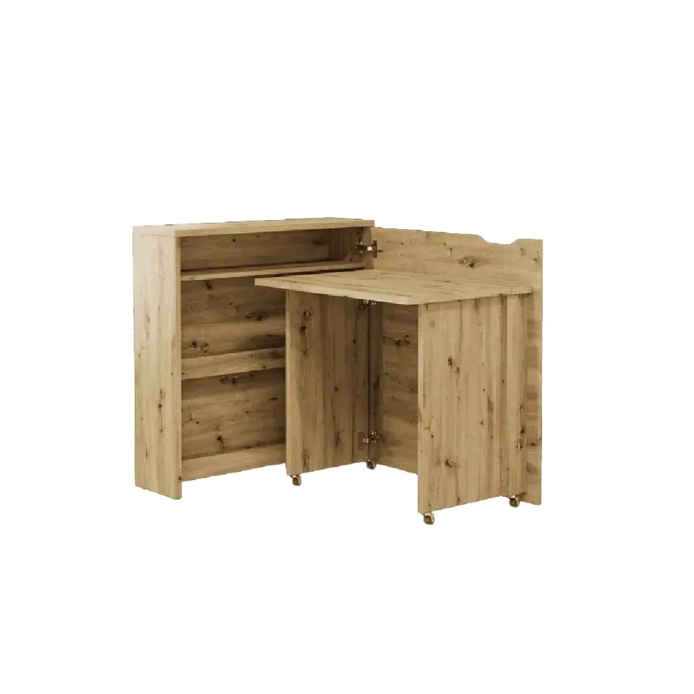 Carson 90cm Left Convertible Laptop Desk - Artisan Oak image