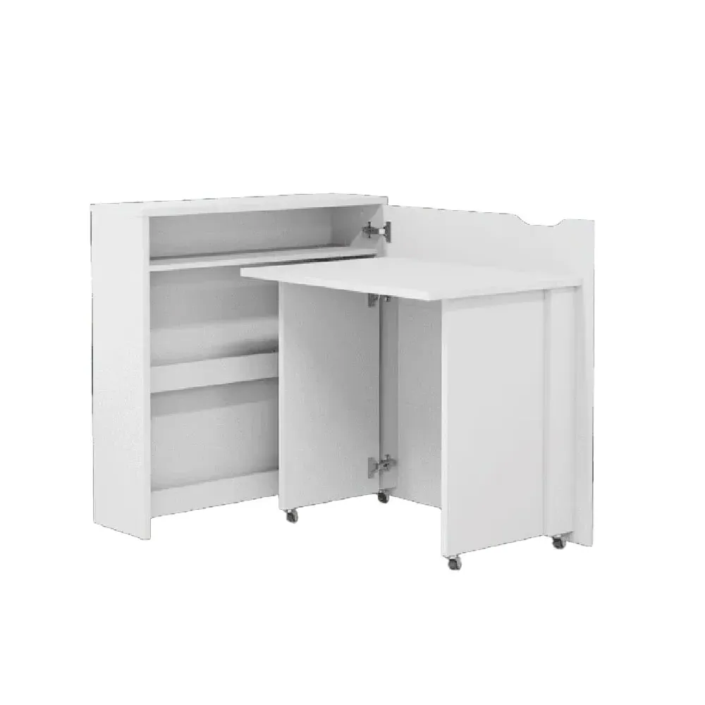 Carson 90cm Left Convertible Laptop Desk - White