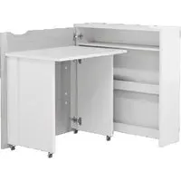 Carson 90cm Right Convertible Laptop Desk - White, High Gloss