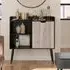 Carson Bar Cabinet with 2 Doors - Black Oak