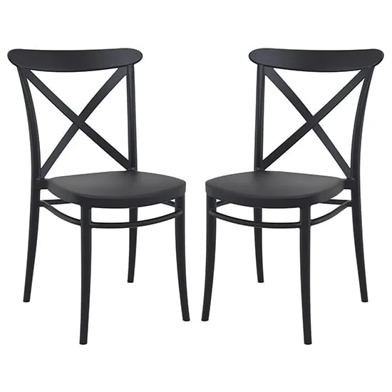 Carson Dining Chairs Pair - Black, Polypropylene image