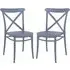 Carson Dining Chairs Pair - Grey, Polypropylene