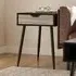 Carson End Table with Drawer - Black Oak