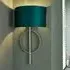 Carson Fabric Wall Light - Teal, Silver
