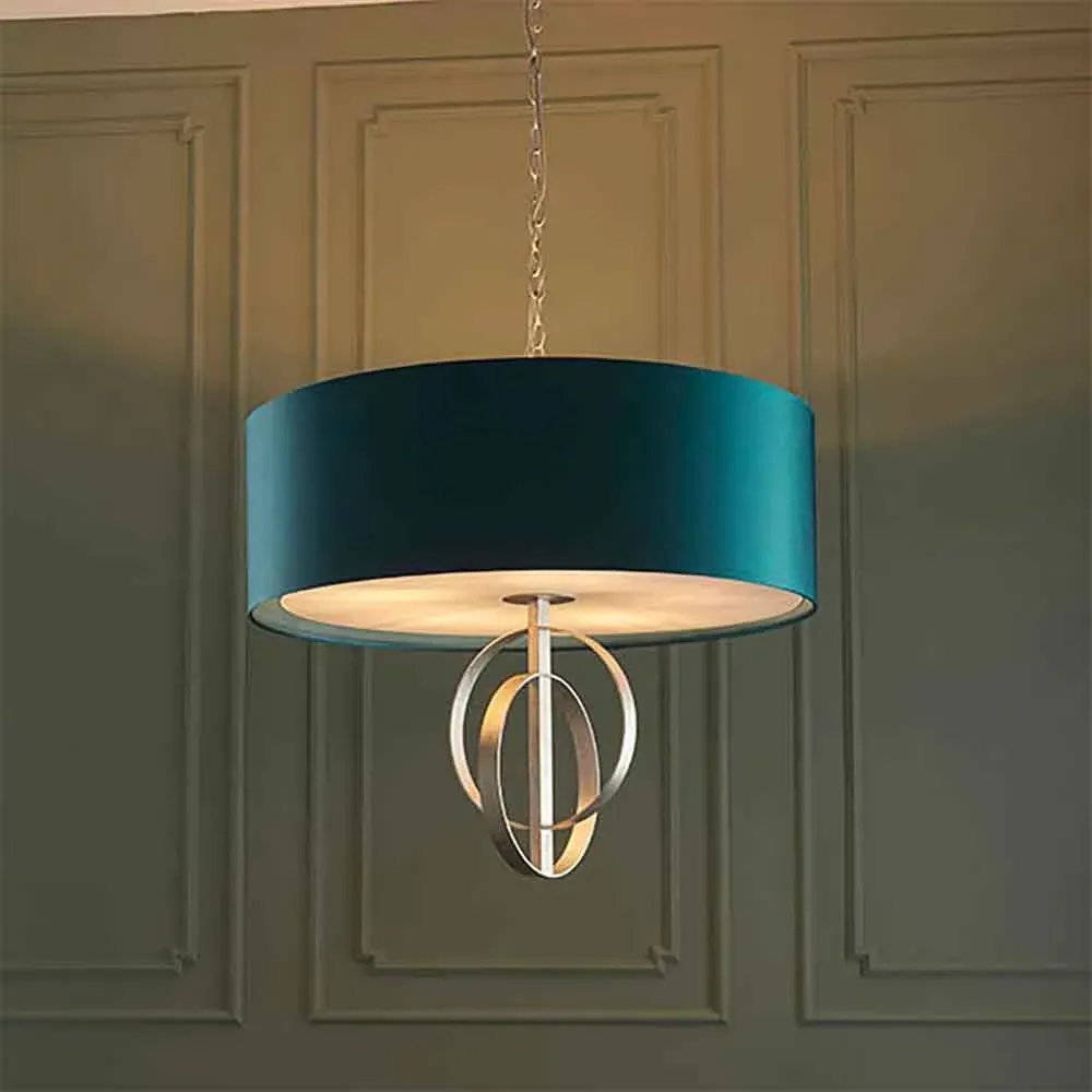 Carson Large Pendant Light - Mink, Antique Silver