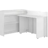 Carson Left Convertible Laptop Desk - White