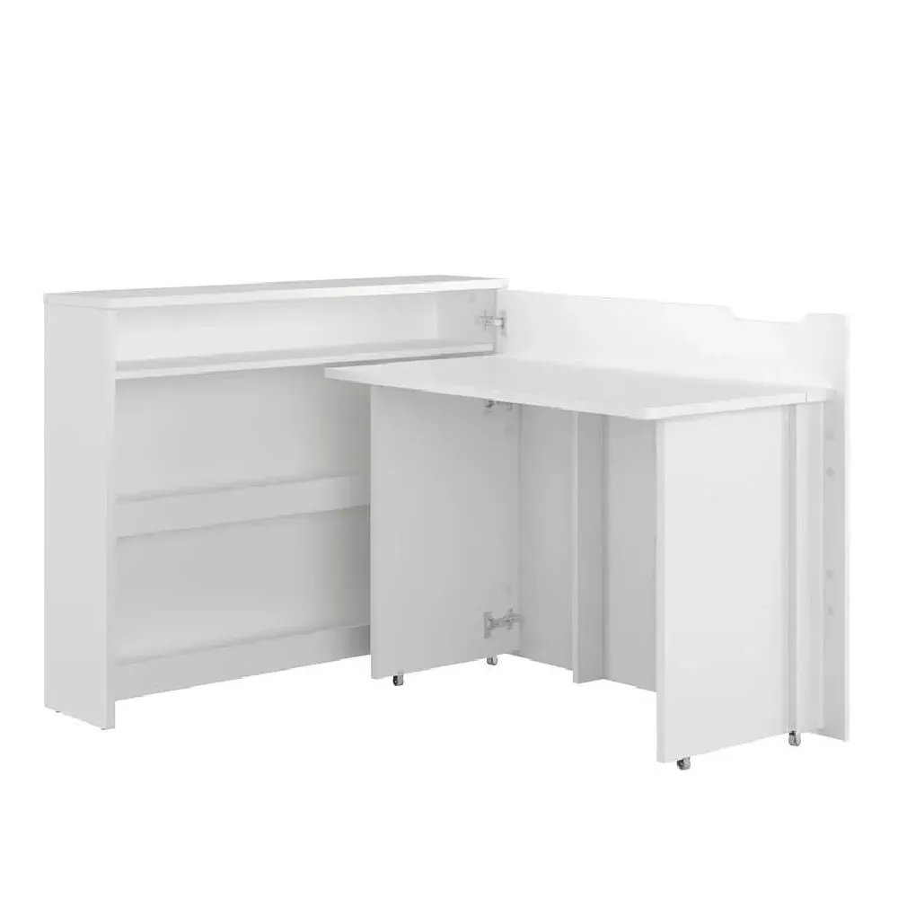 Carson Left Convertible Laptop Desk - White