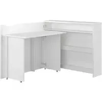 Carson Right Convertible Laptop Desk - White