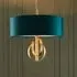 Carson Small Pendant Light - Teal, Antique Gold