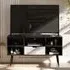 Carson TV Stand with Drawer - Black Oak