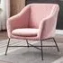 Carteret Fabric Accent Chair - Powder Pink