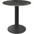 Carteret Round Dining Table with Ribbed Base - Grey, Ceramic