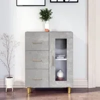 Cartier Sideboard with 1 Door 3 Drawers - Concrete Effect
