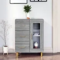 Cartier Sideboard with 1 Door 3 Drawers - Grey, Sonoma Oak