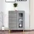 Cartier Sideboard with 1 Door 3 Drawers - Grey, Sonoma Oak