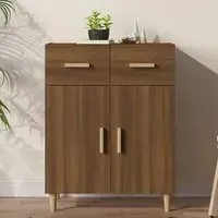 Cartier Sideboard with 2 Doors 2 Drawers - Brown Oak, Engineered Wood