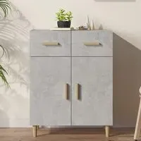 Cartier Sideboard with 2 Doors 2 Drawers - Concrete Effect